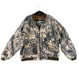 Pro Hunter XXL Camo Bomber Jacket Quilted Lined Tactical Gorpcore Rugged Warm